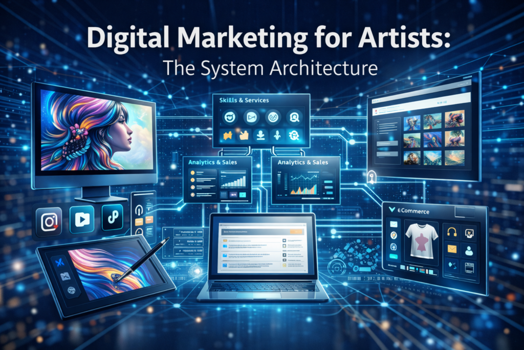 A technical architectural blueprint for digital marketing for artists.